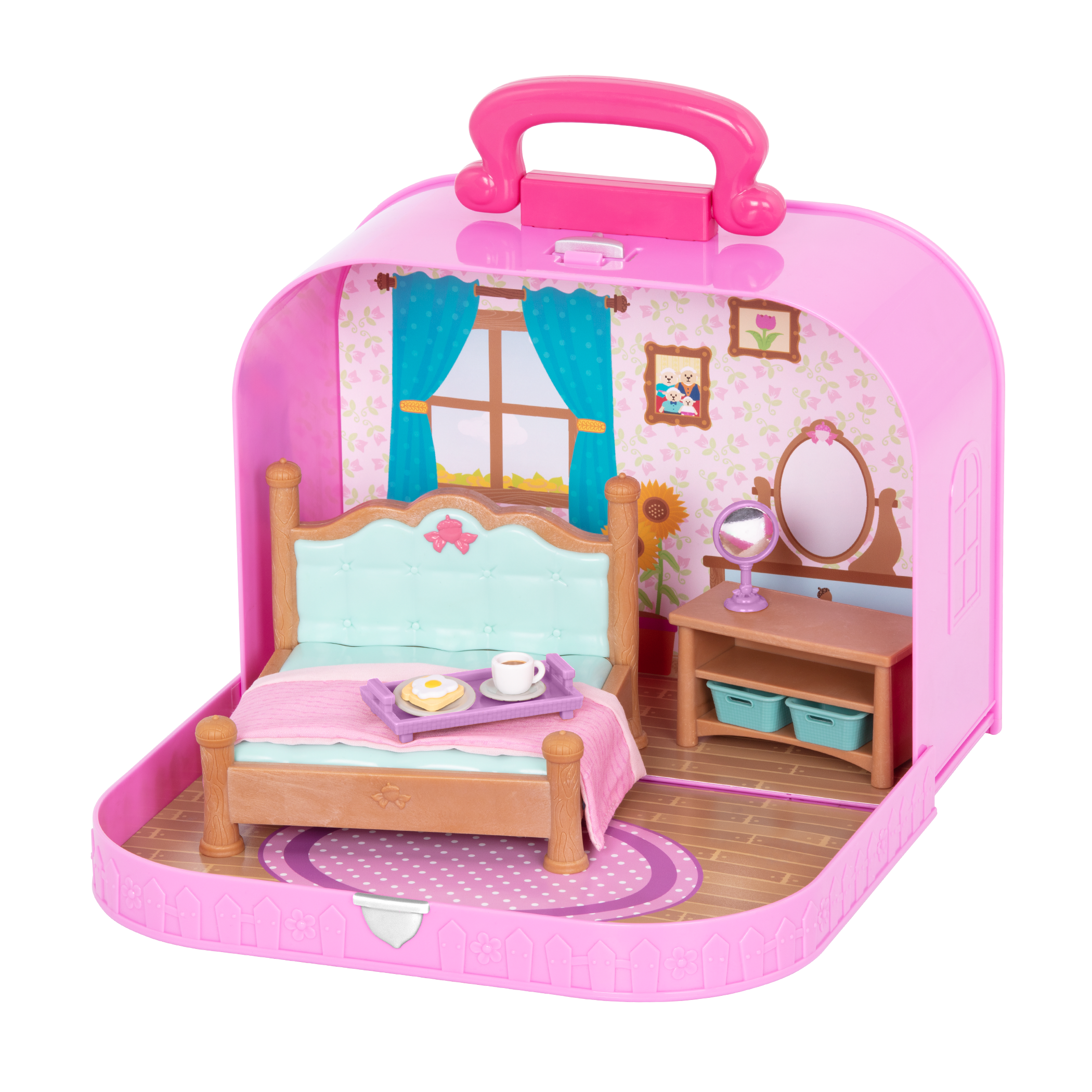 Bedroom playset in carry case
