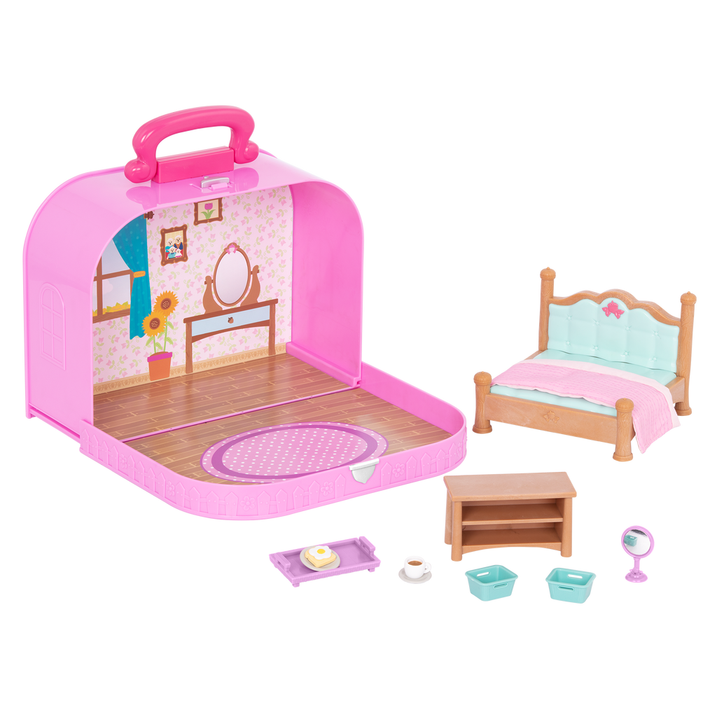 Bedroom playset in carry case