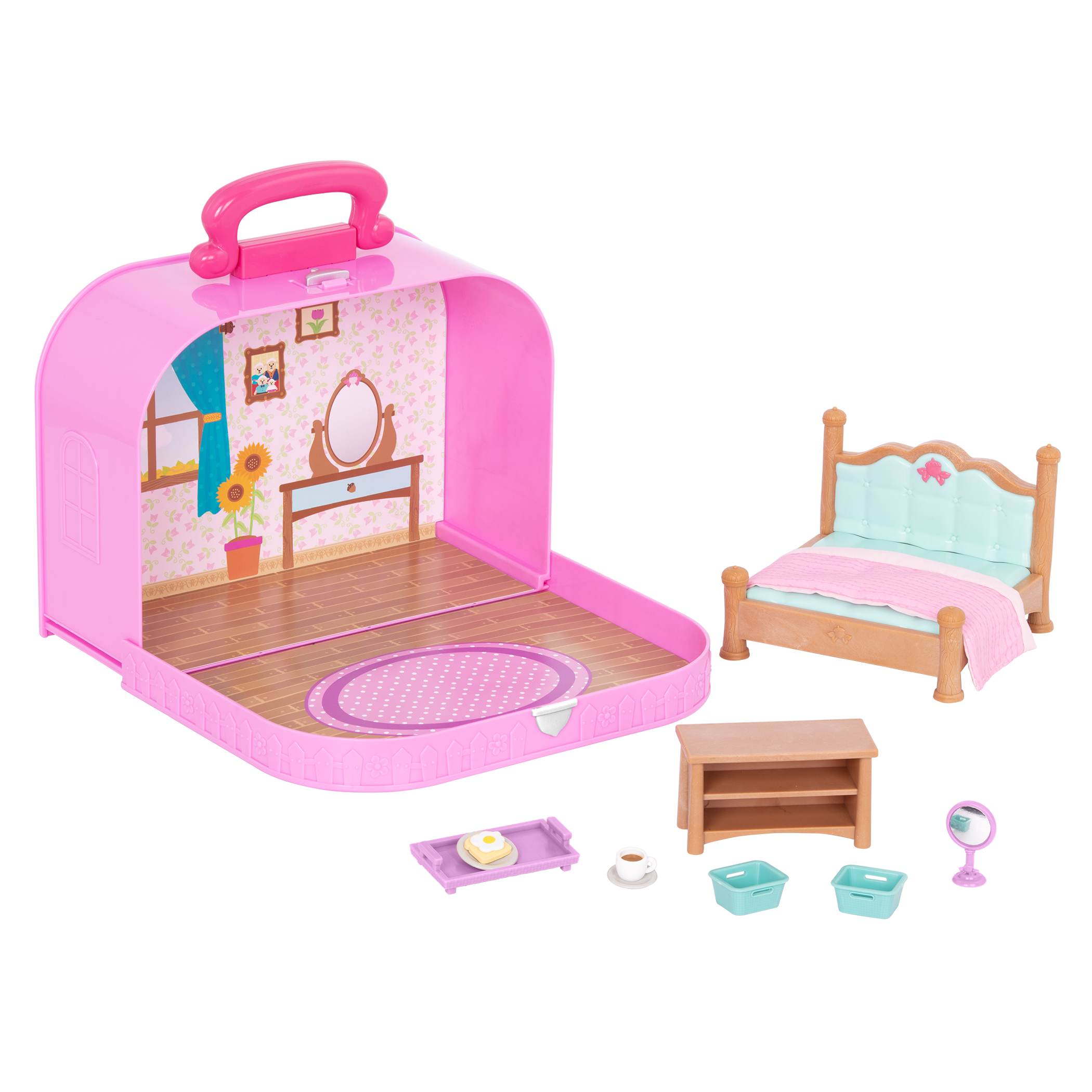 Bedroom playset in carry case