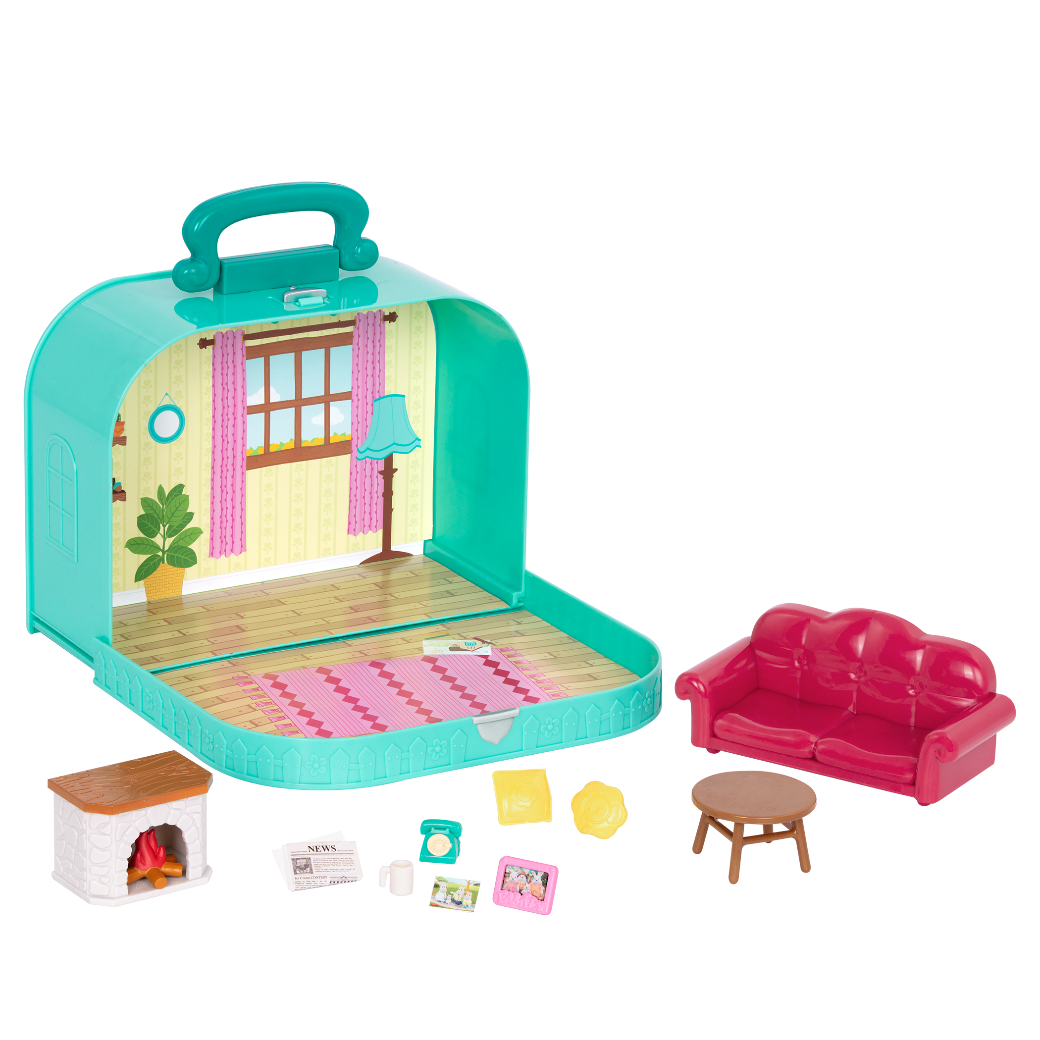 Living room playset in carry case