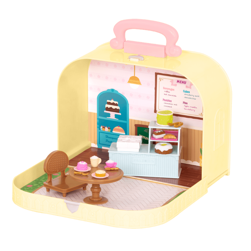 Pastry shop playset in carry case