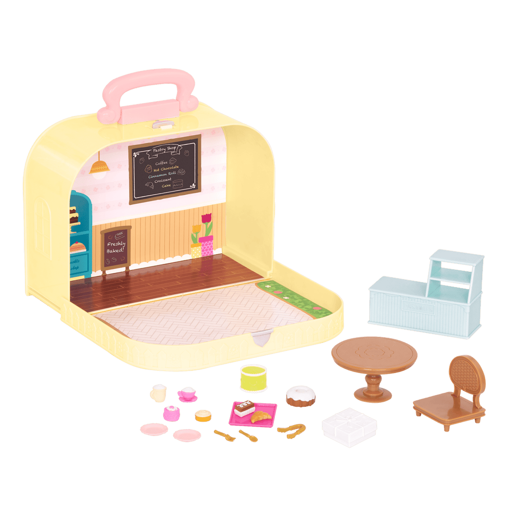 Pastry shop playset in carry case