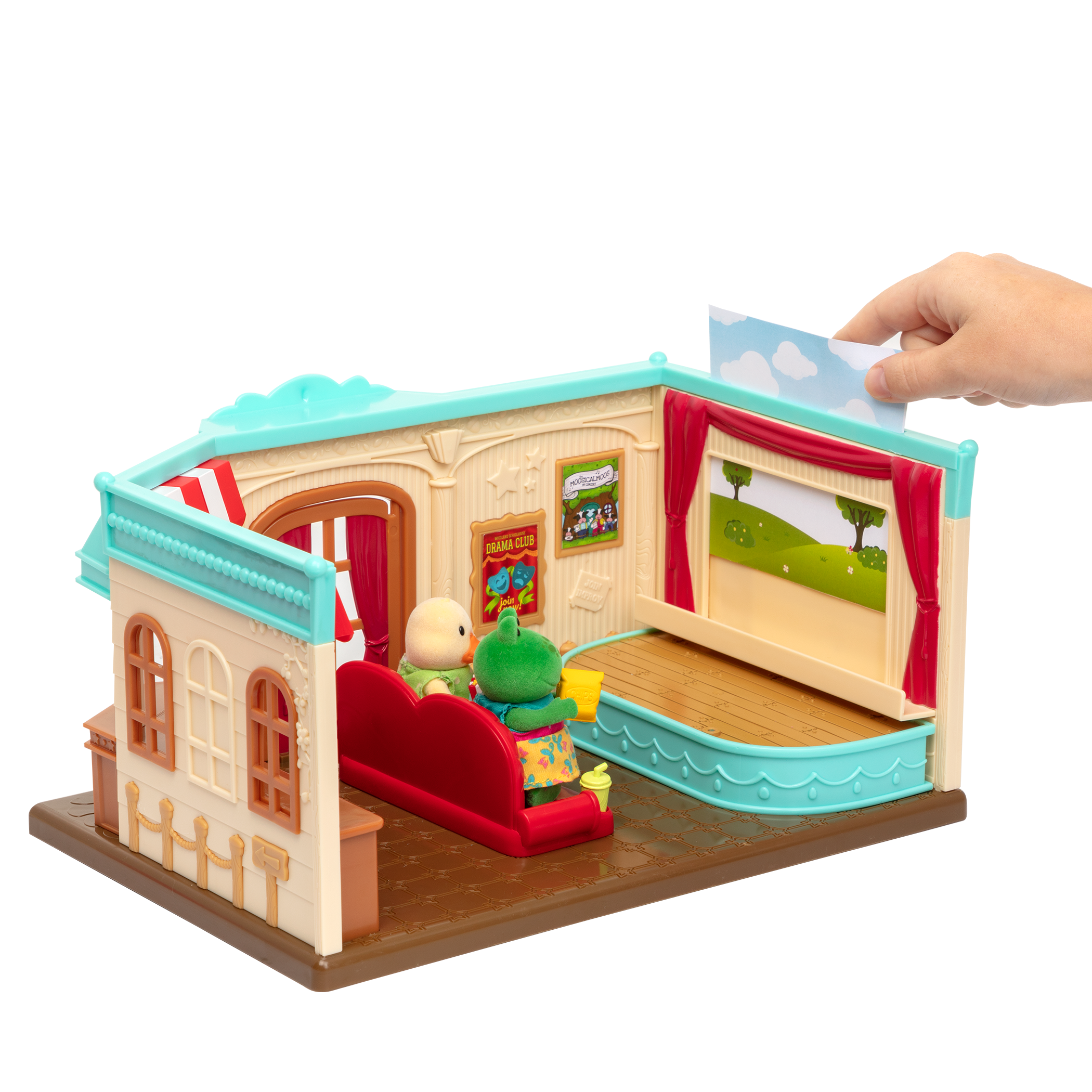 Theatre playset with animal figurines