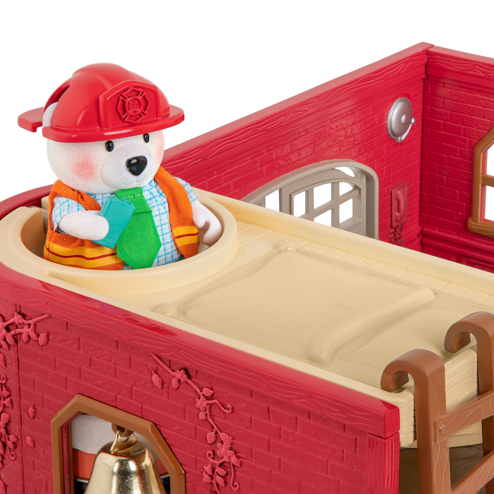 Fire department playset with fire engine