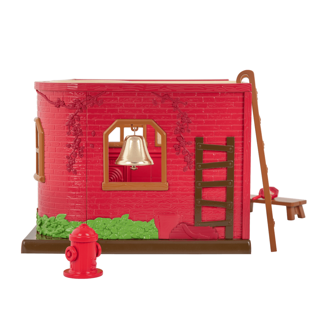 Fire department playset with fire engine