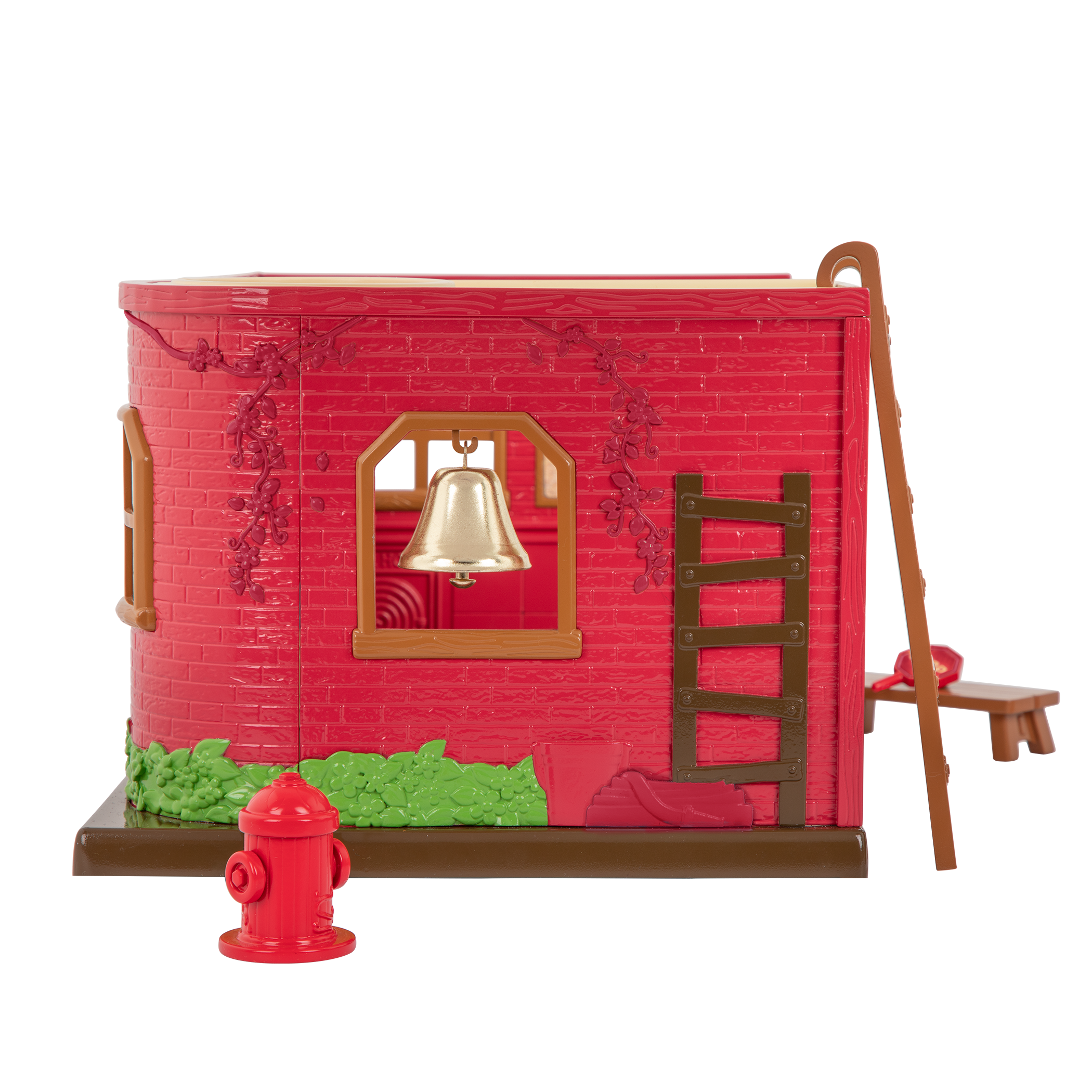 Fire department playset with fire engine