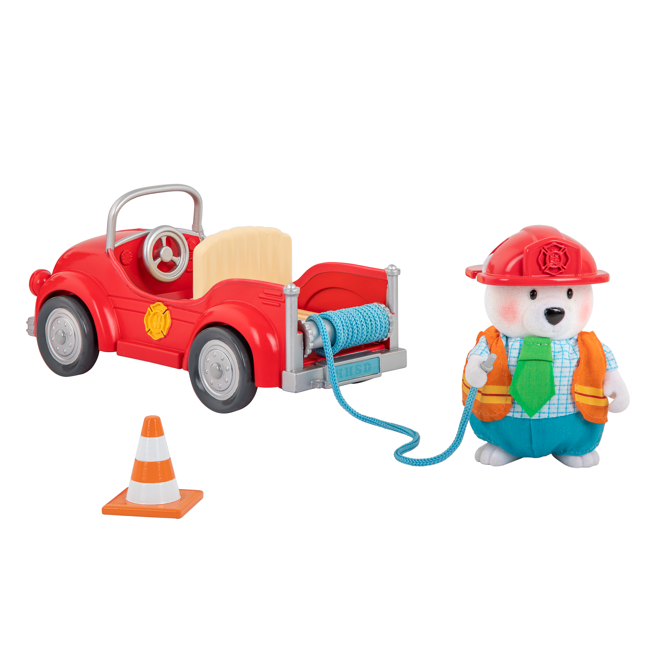 Fire department playset with fire engine