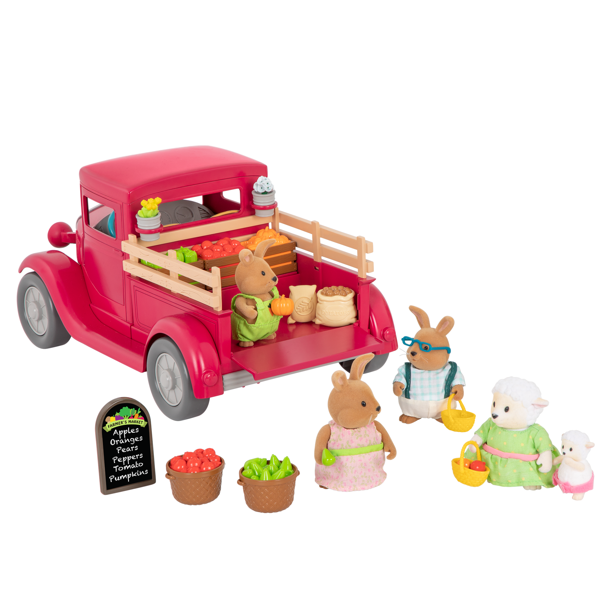 Farmer's Market Truck | Toy Truck with Accessories | Li'l Woodzeez