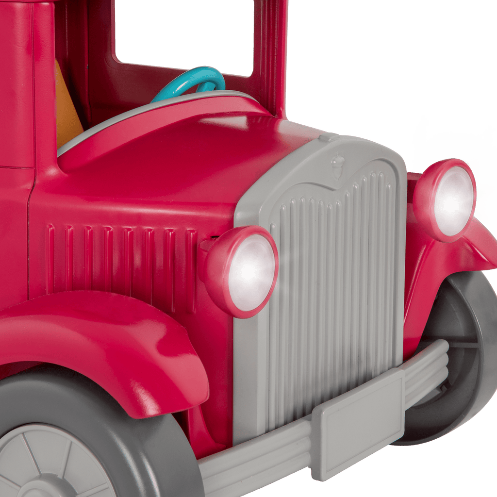 Toy truck with with food and market stand