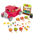 Toy truck with with food and market stand