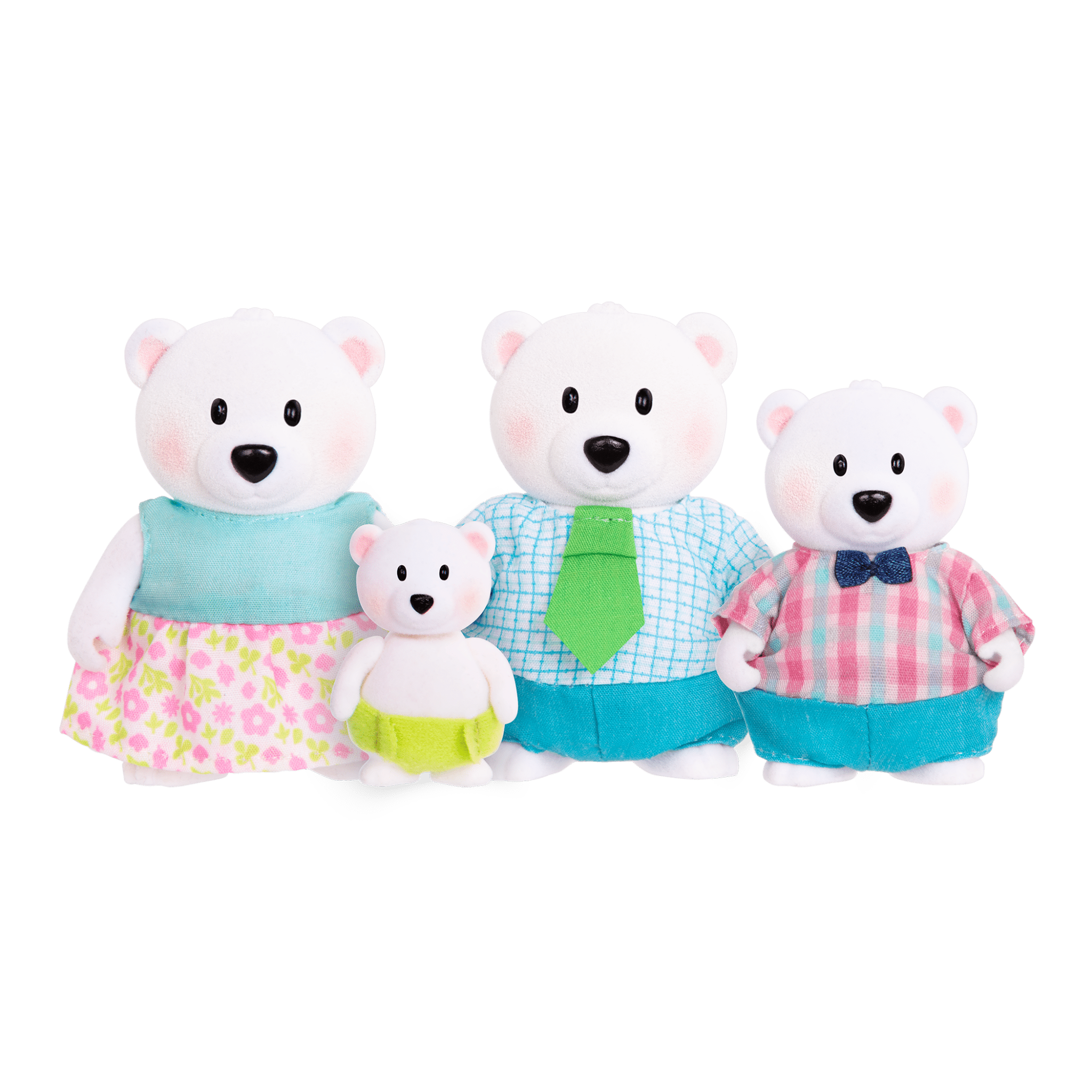 HIDE8 ふわふわアニマルドール 3個セット Van North Polar Bear Family | Small Animal Figurines | Li'l