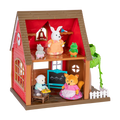 Schoolhouse playset with animal figurines