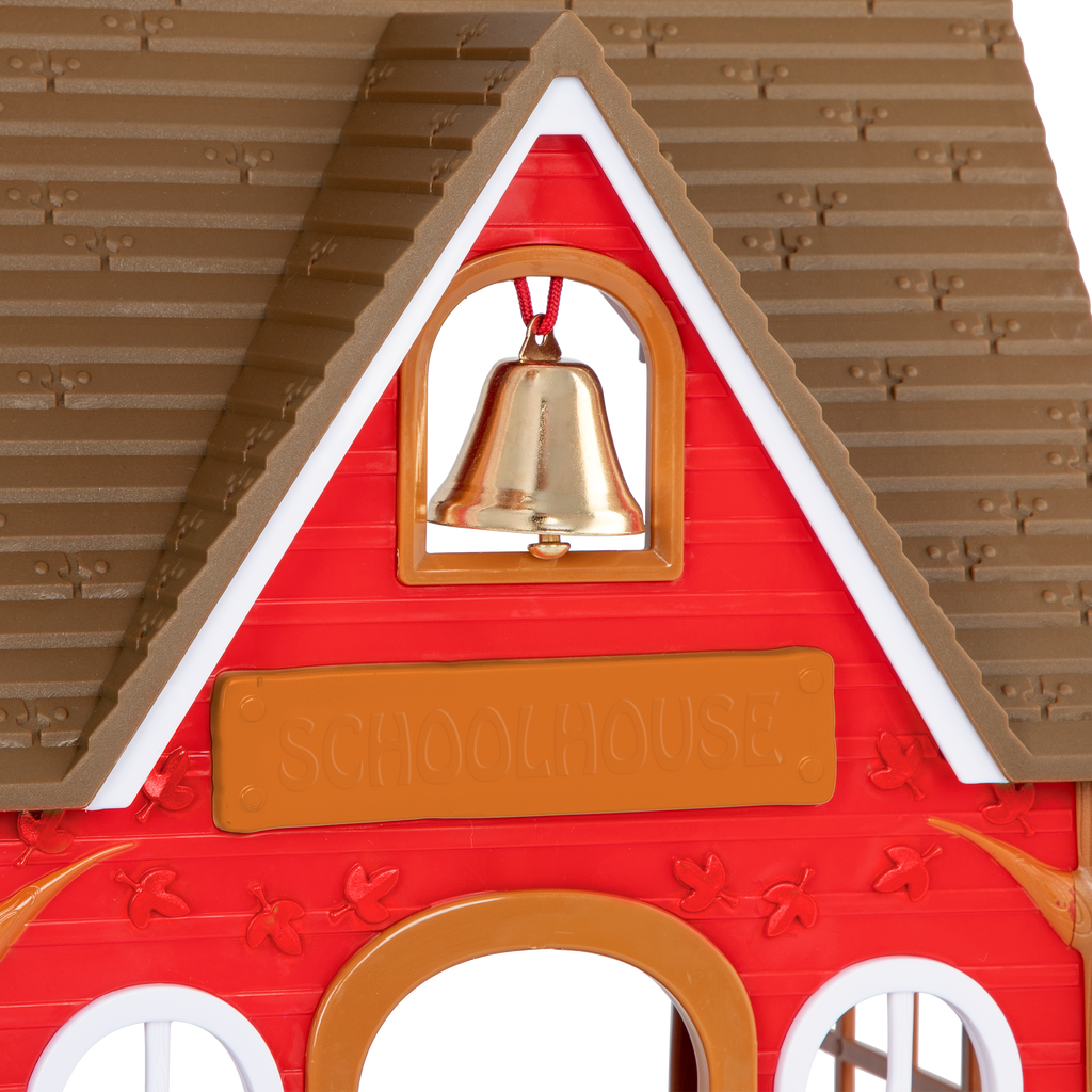 Schoolhouse playset with animal figurines