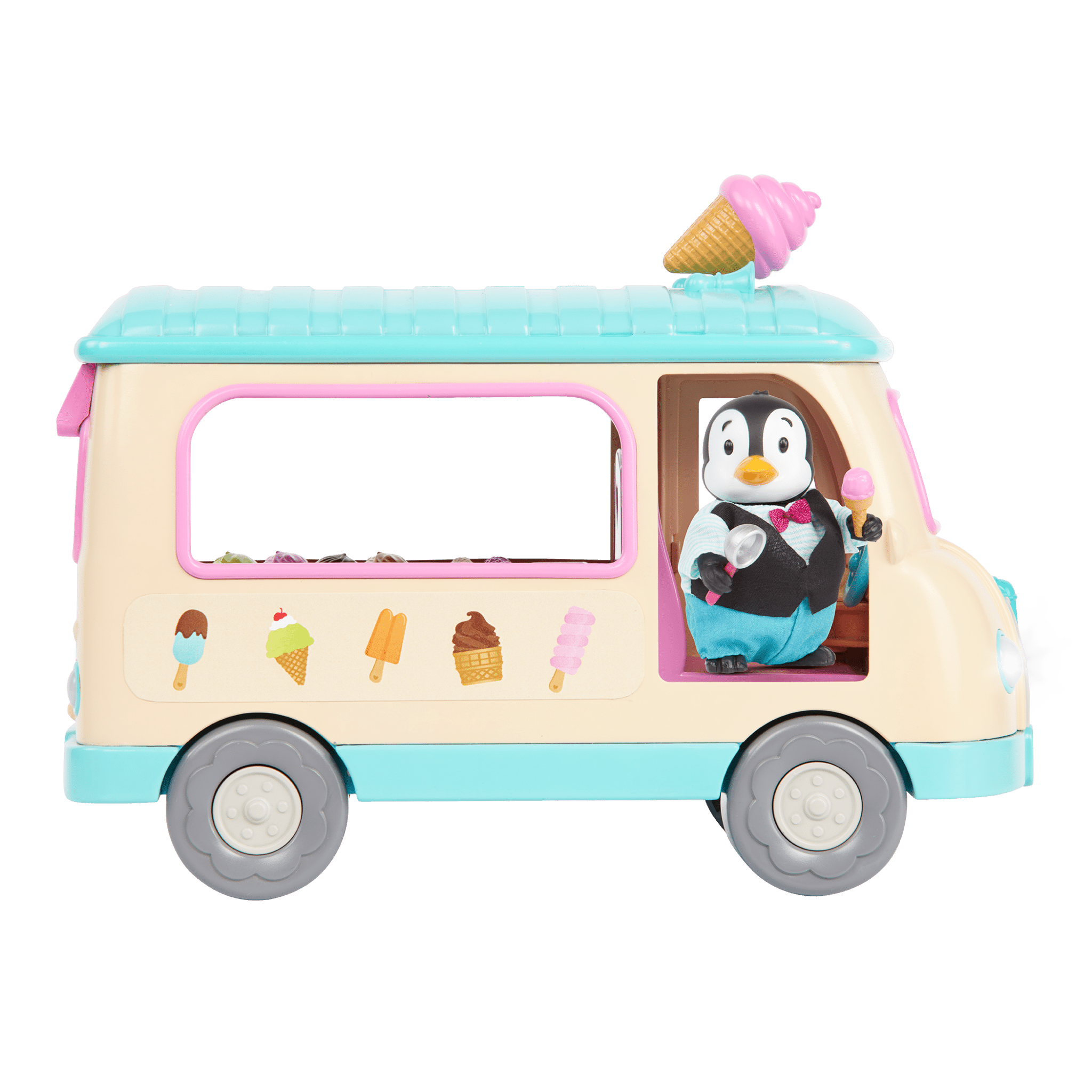 Scoops Ice Cream Truck | Playset with Toy Food | Li'l Woodzeez
