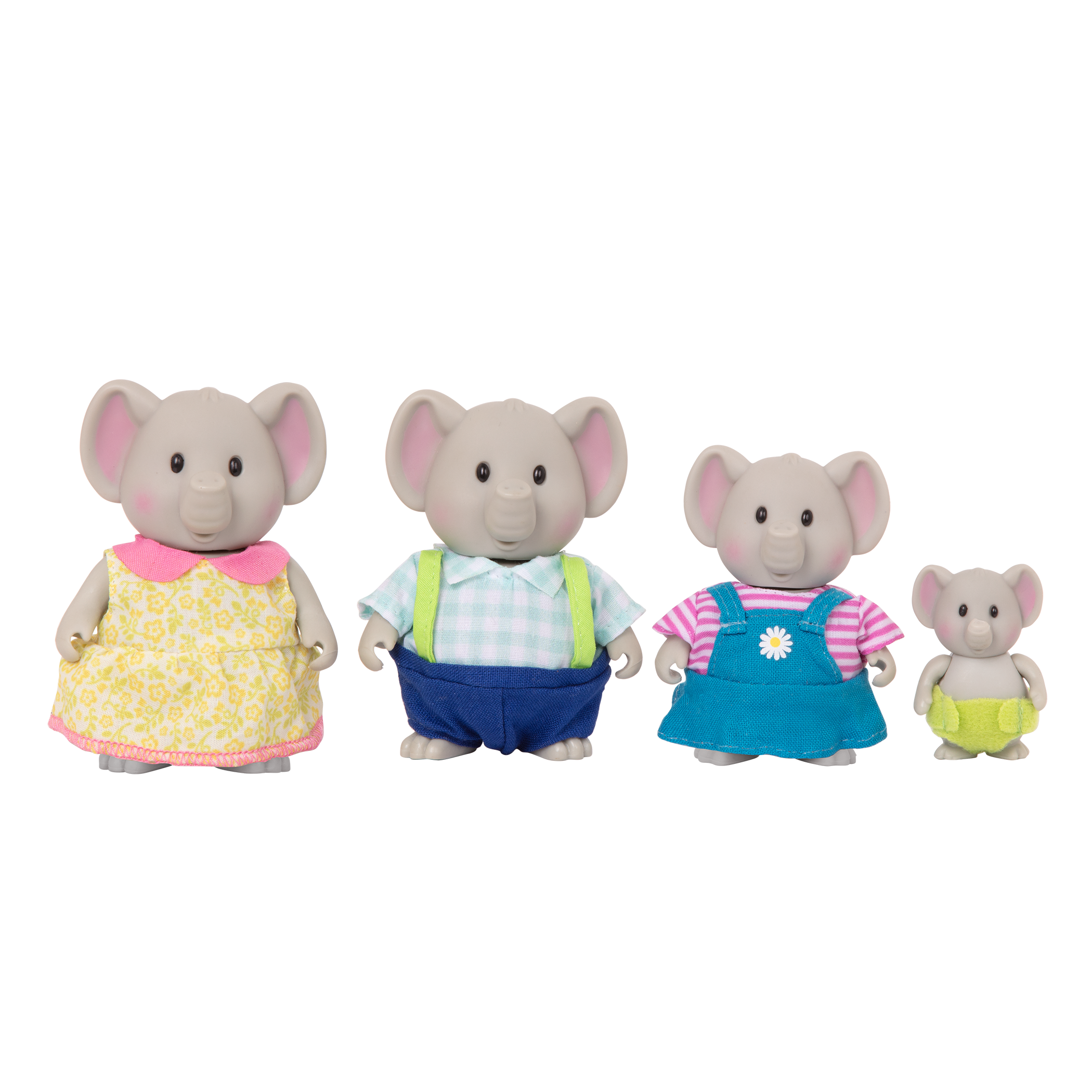 Miniature elephant figurine set with storybook