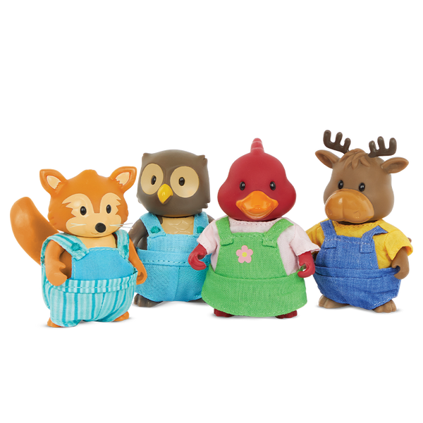 Friendz Club Forest Playset | Four Animal Character Set | Li'l