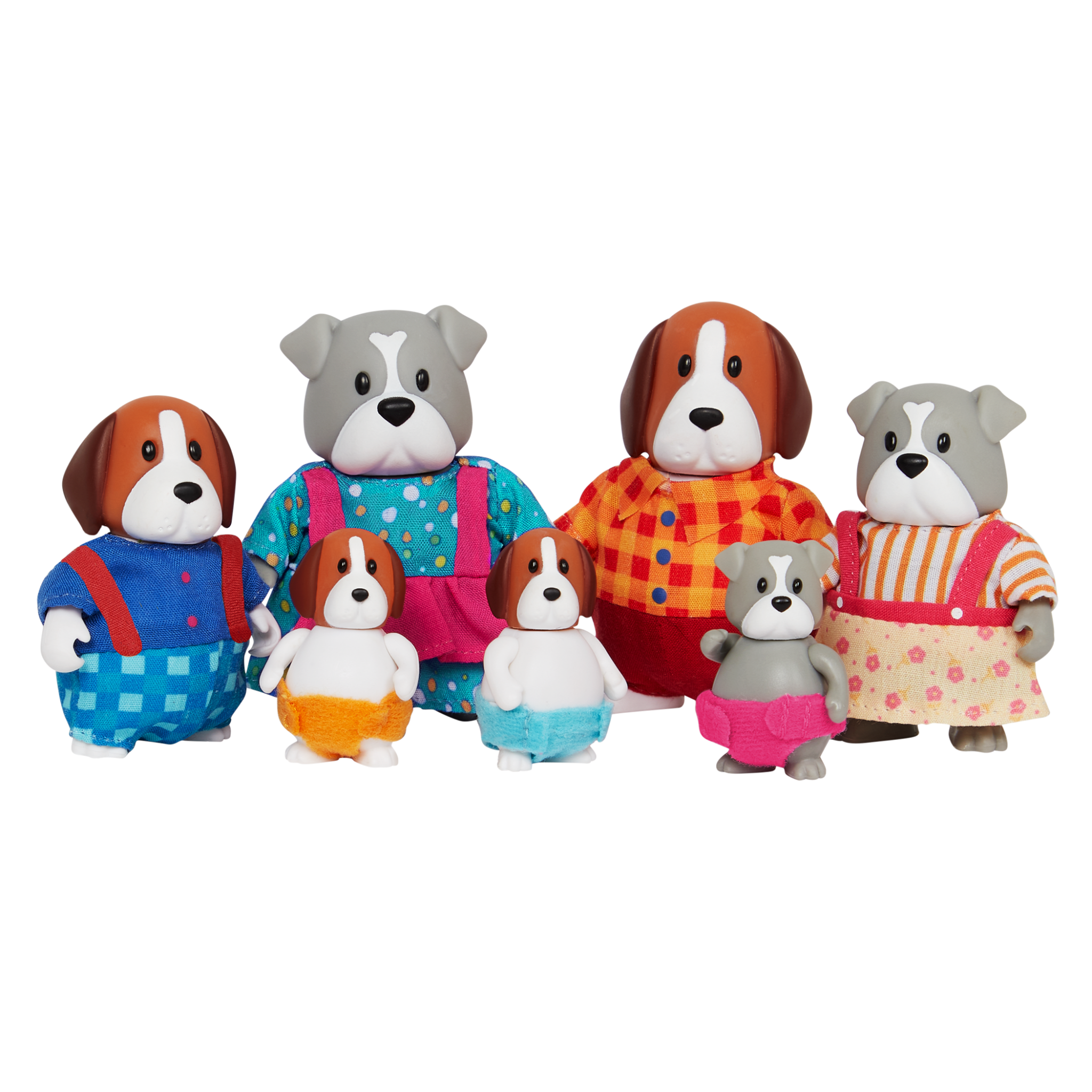 Digglesby Dog Family | Animal Figurine Set | Li'l Woodzeez