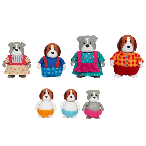 Digglesby Dog Family | Animal Figurine Set | Li'l Woodzeez
