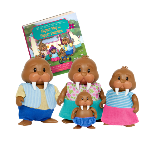 Tuskaroo Walrus Family | Animal Figurine Set | Li'l Woodzeez