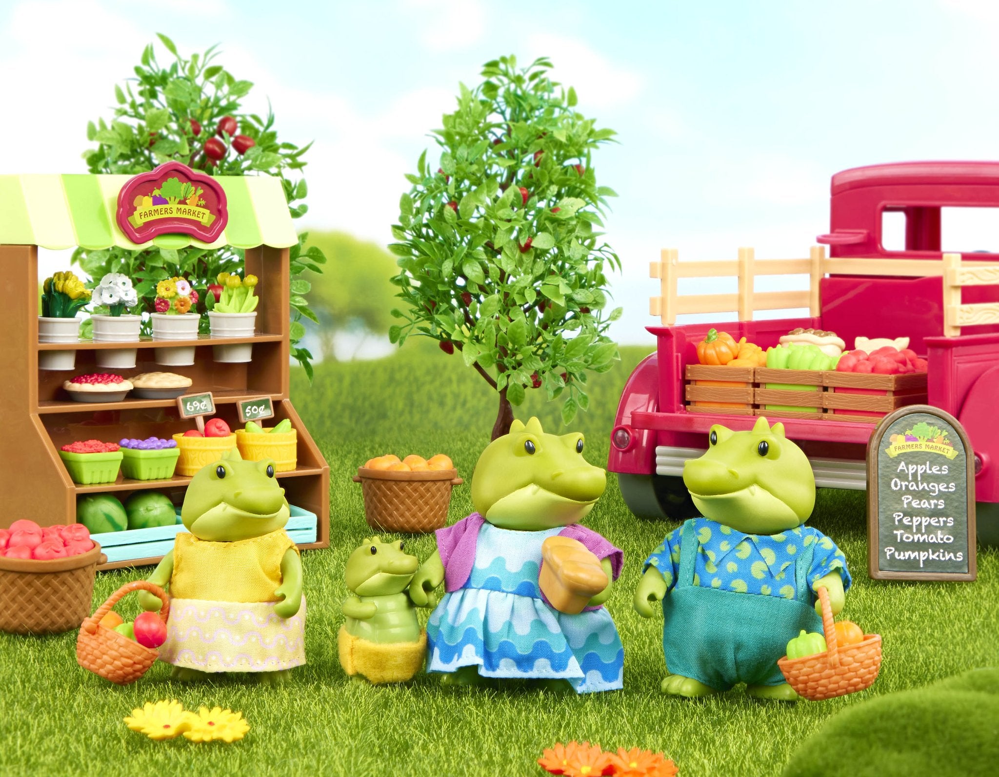 リトルクリチャーズ　LINE BREEDING アナログ Bogglesby Alligators | Animal Figurine Set | Li'l Woodzeez