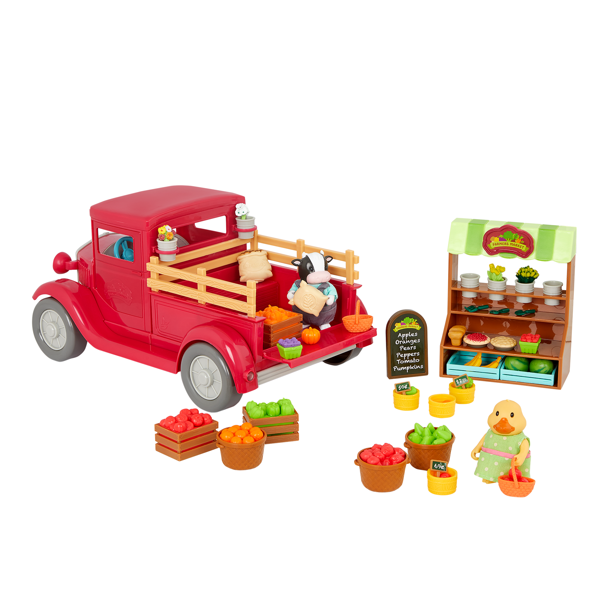 Farmer's Market Truck | Toy Truck with Accessories | Li'l Woodzeez