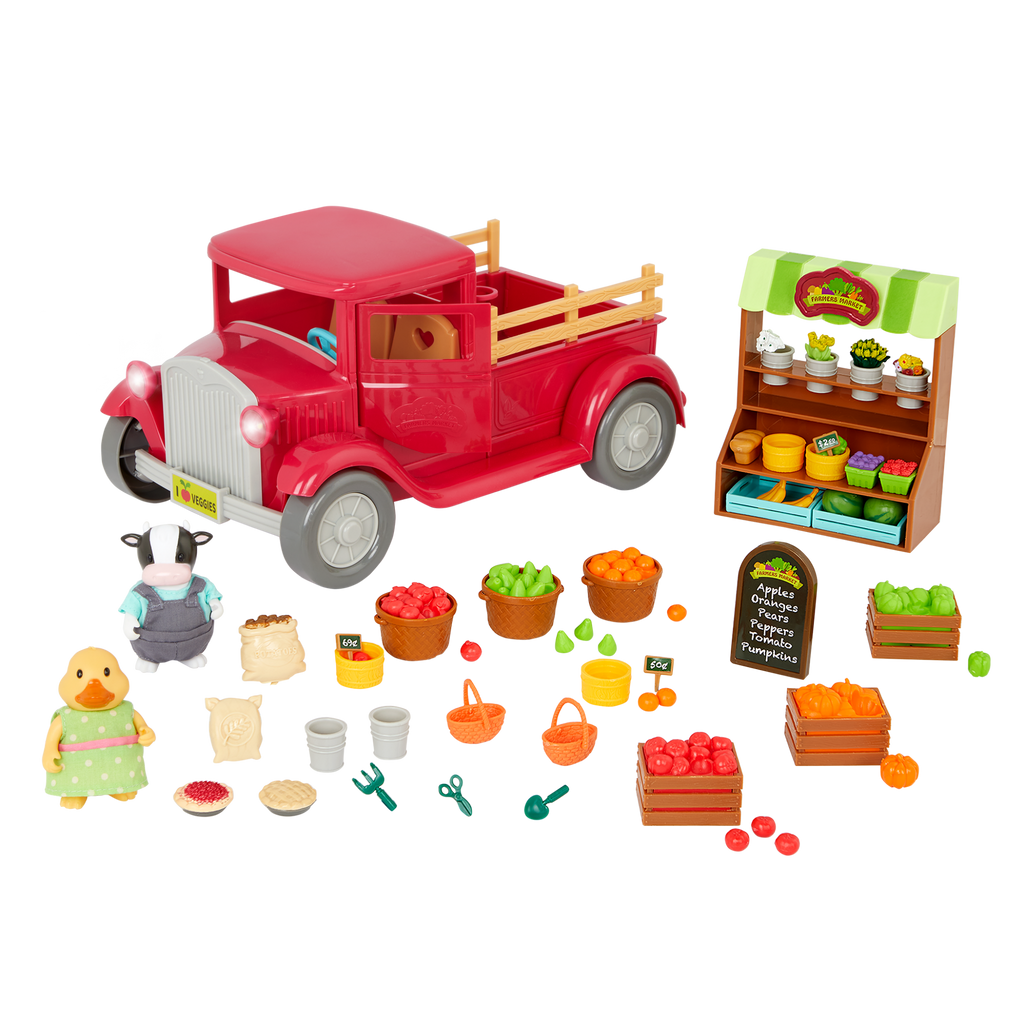 Woodzeez Farmers Market Truck with Figurines