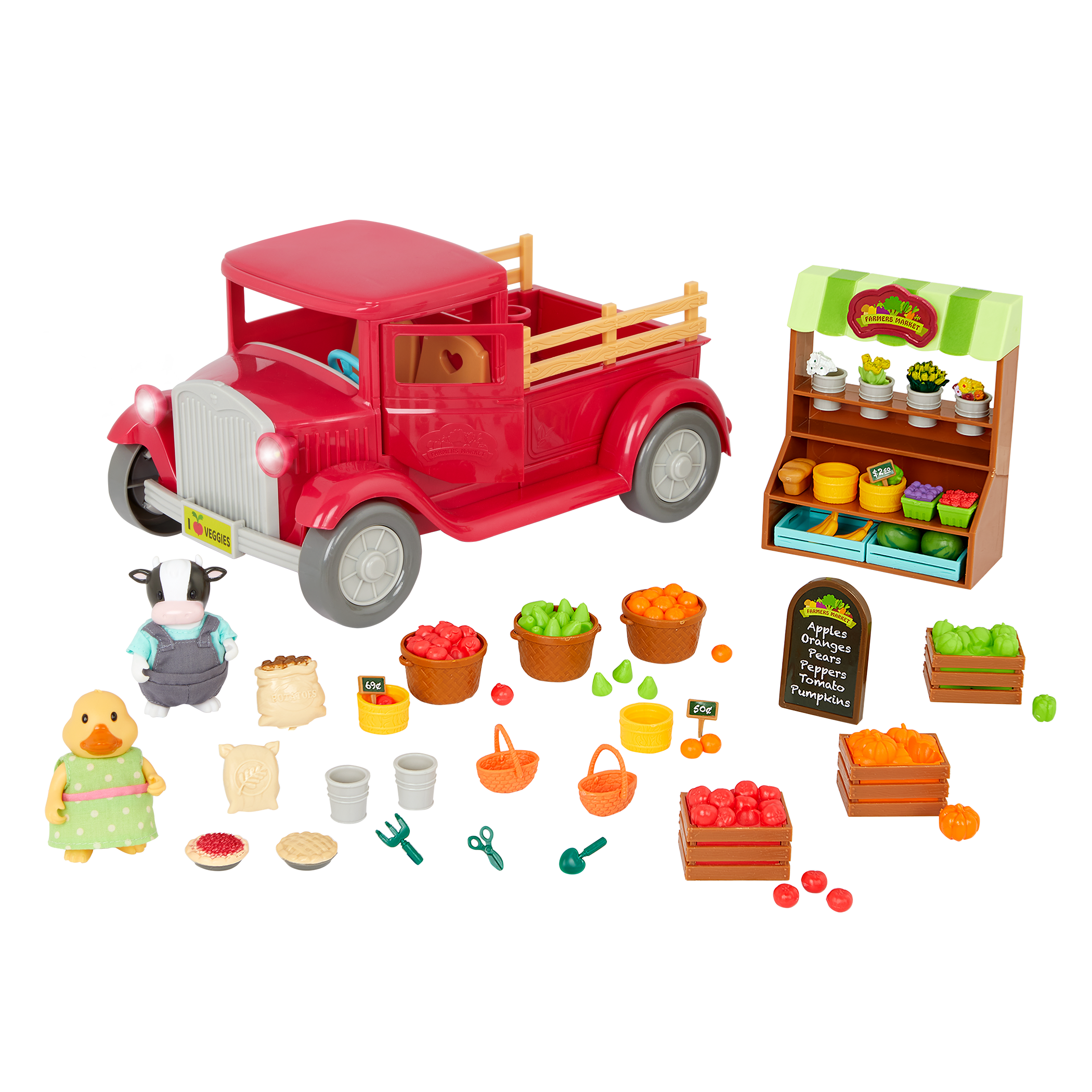 Woodzeez Farmers Market Truck with Figurines