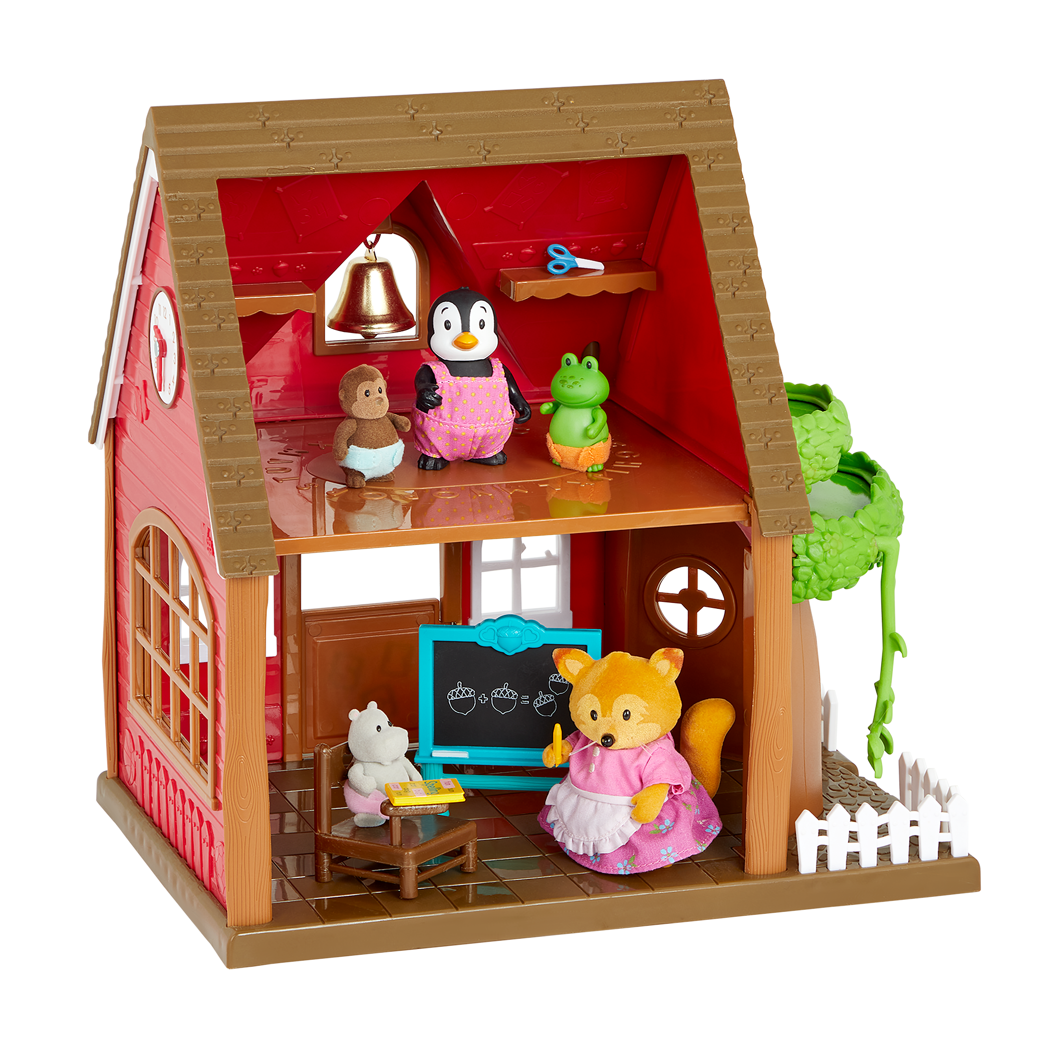 Li'l Woodzeez Woodland Schoolhouse Figurines Storybook