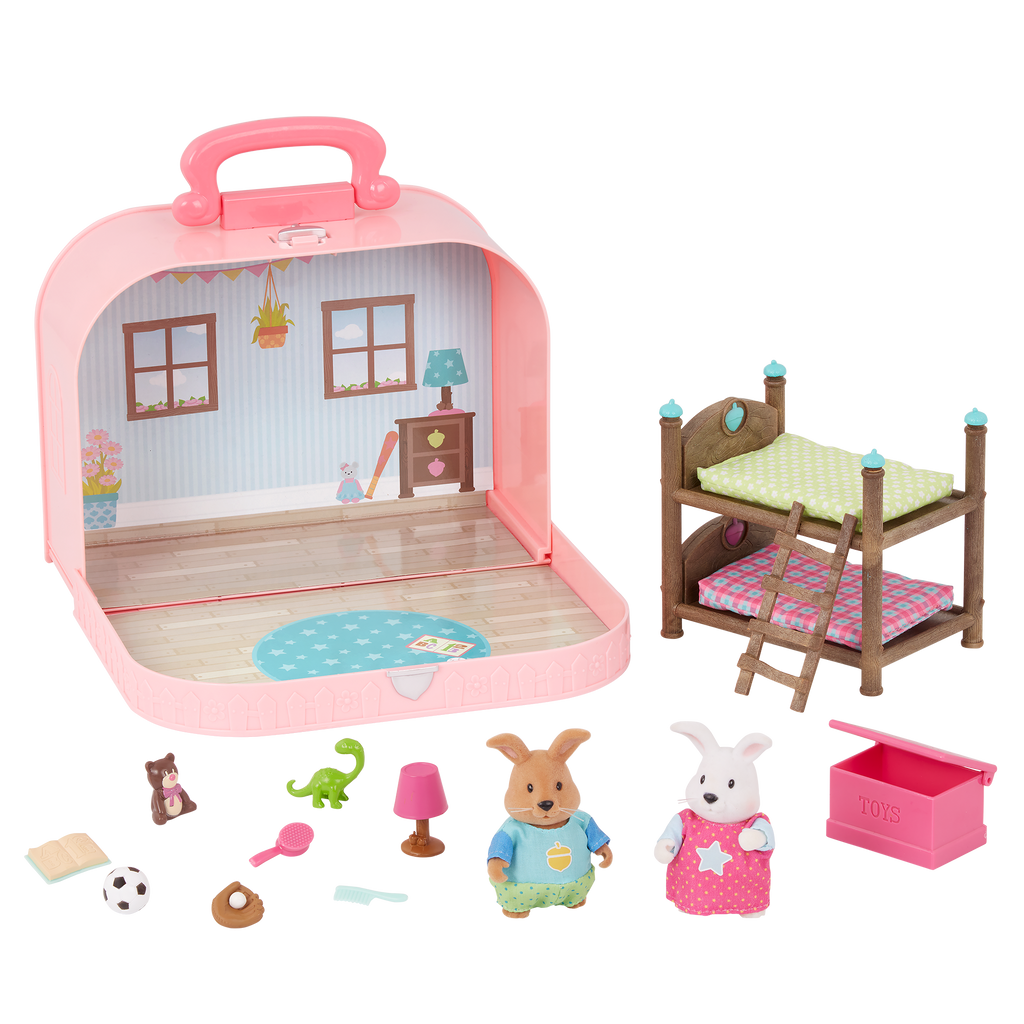 Woodzeez Travel Bedroom Playset