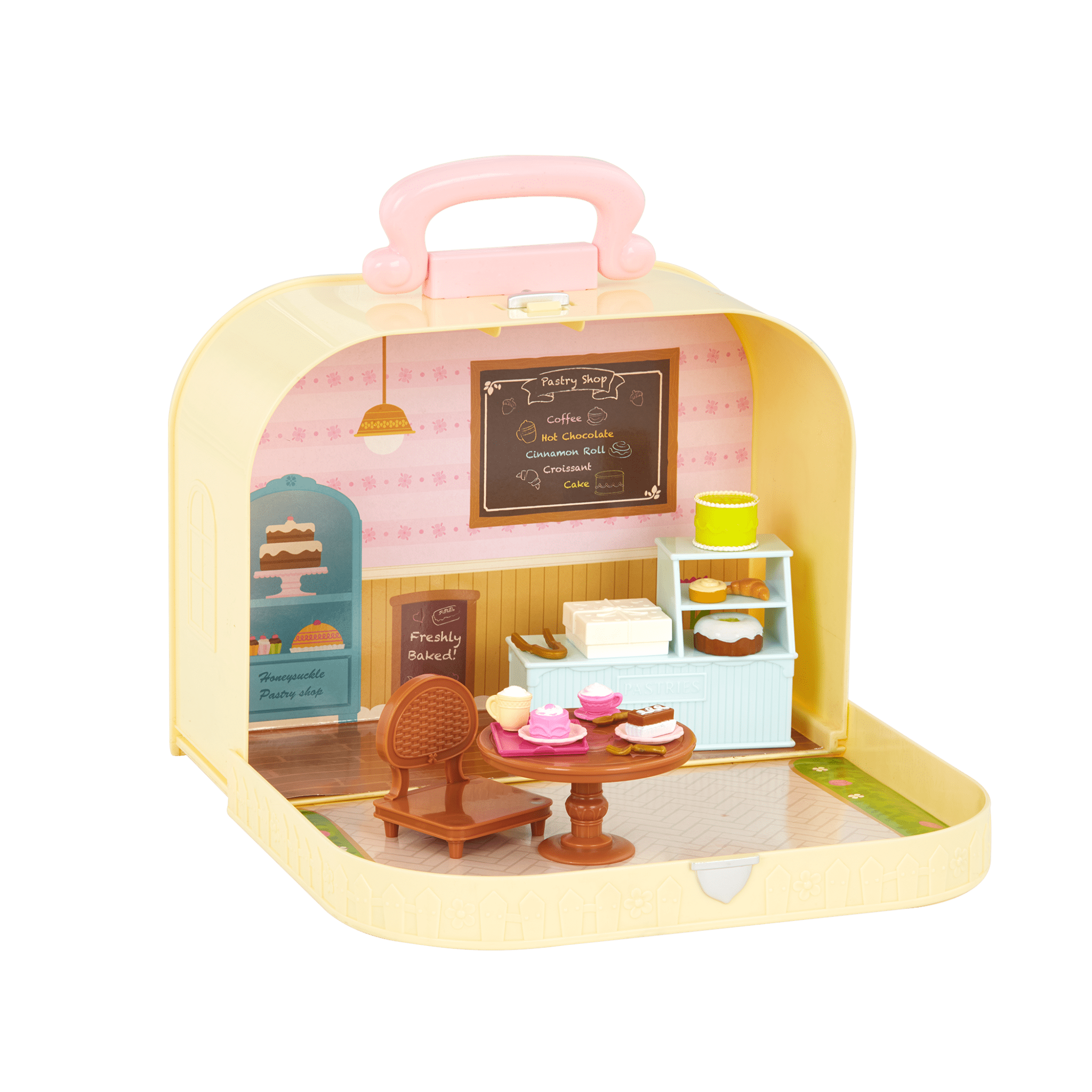 Deluxe Travel Suitcase Playset | Carry Case with Figurines | Li'l