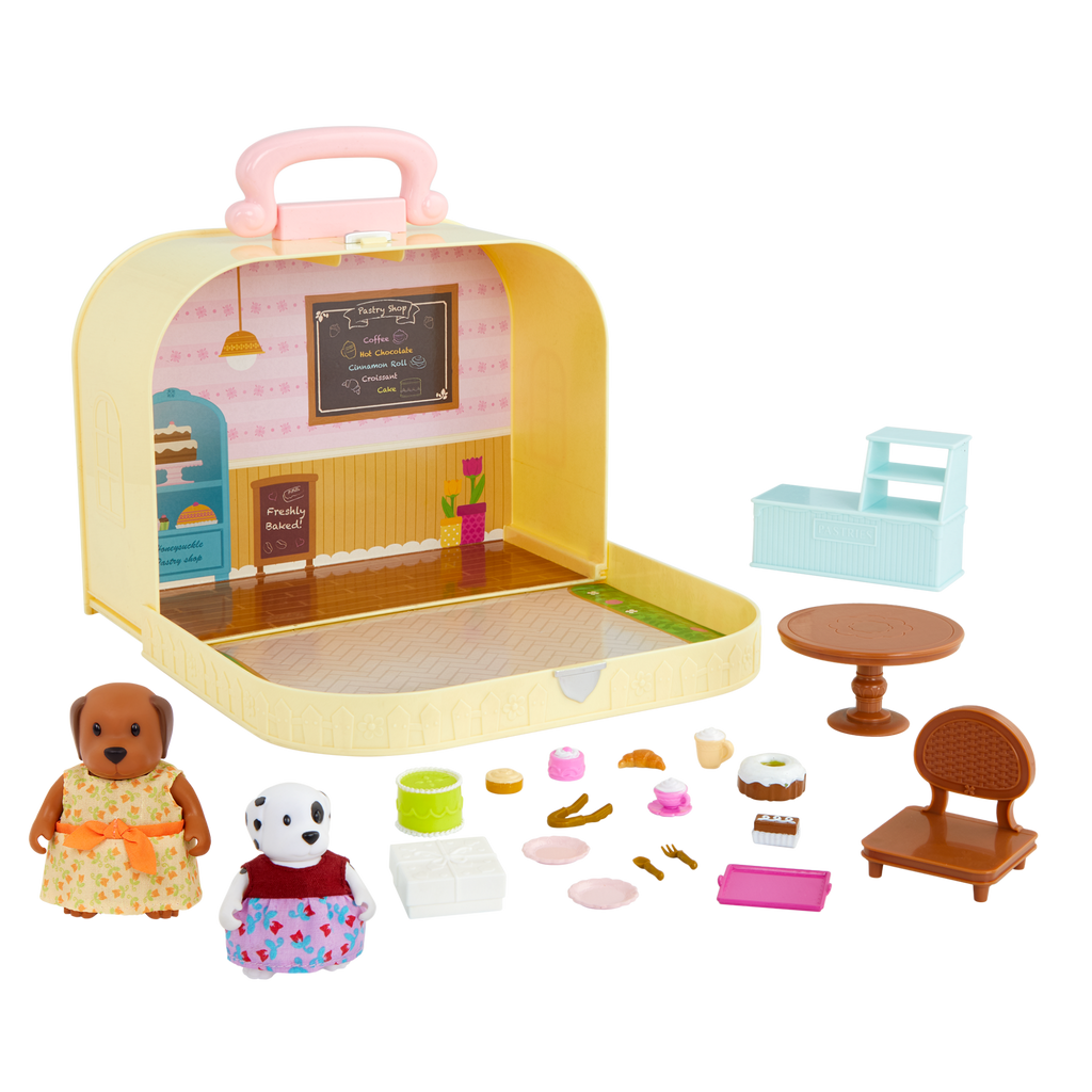 Travel Suitcase Pastry Shop Playset - Deluxe - Li’l Woodzeez