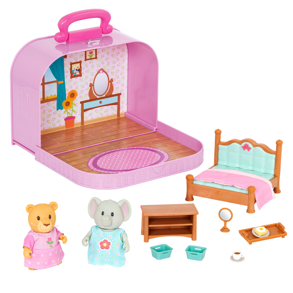 Travel Suitcase Bedroom Playset - Deluxe - Li’l Woodzeez