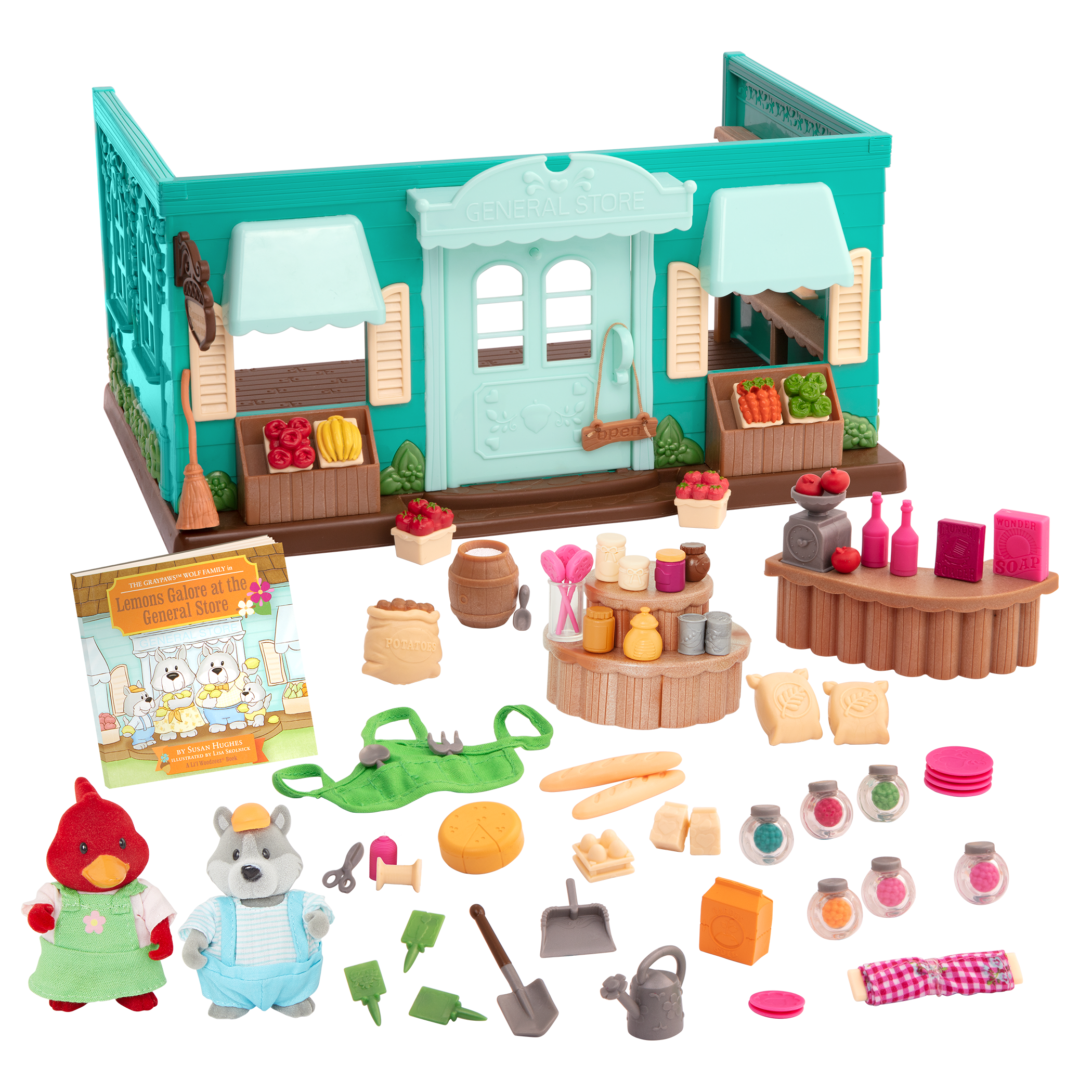 Lil Woodzeez General Store Playset with Figurines