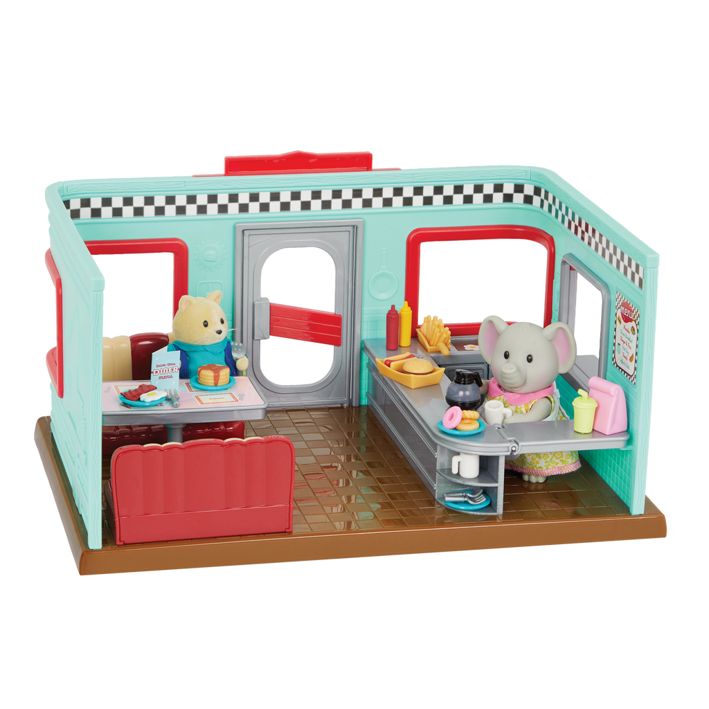 Lil Woodzeez Diner Restaurant Set with Figurines