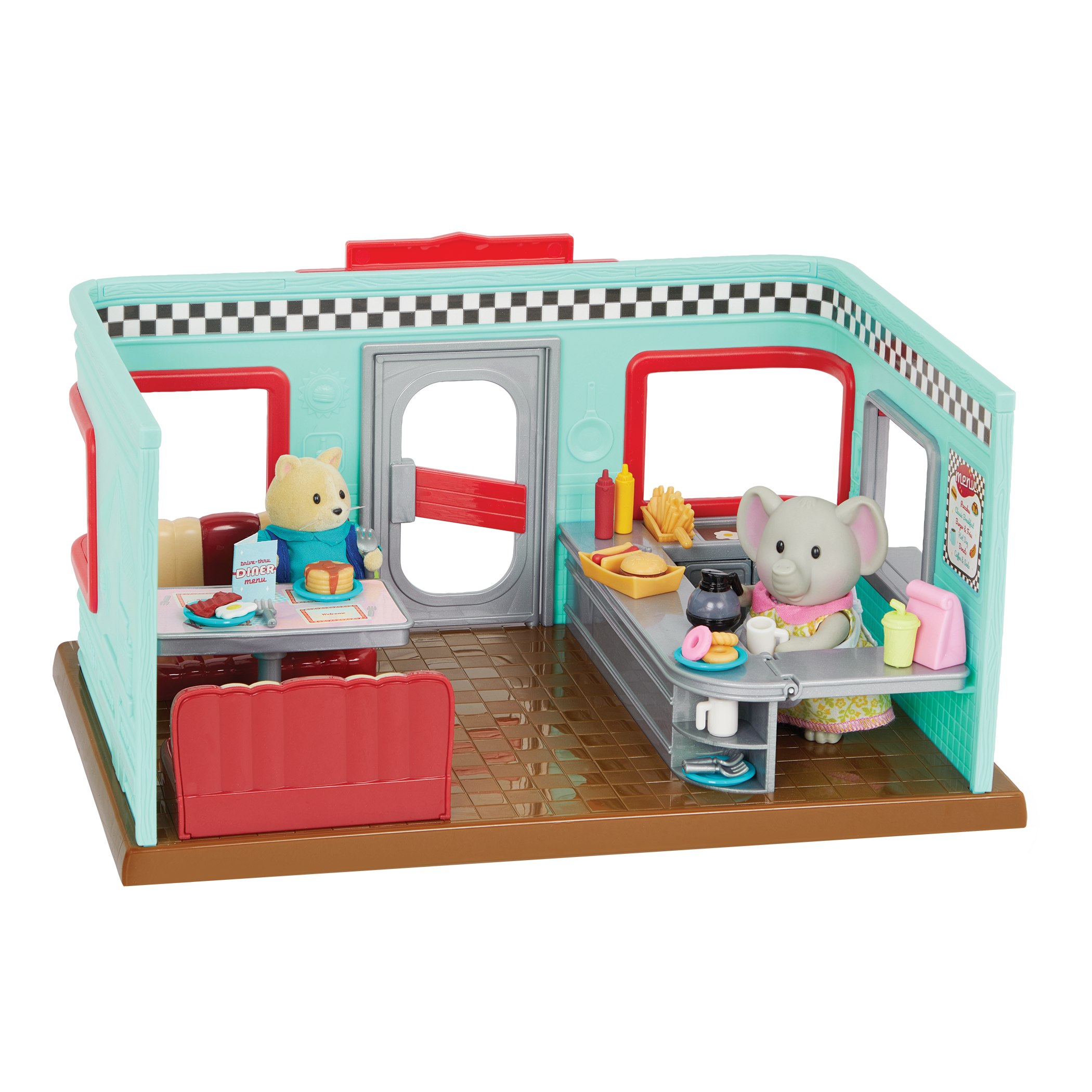 Lil Woodzeez Diner Restaurant Set with Figurines