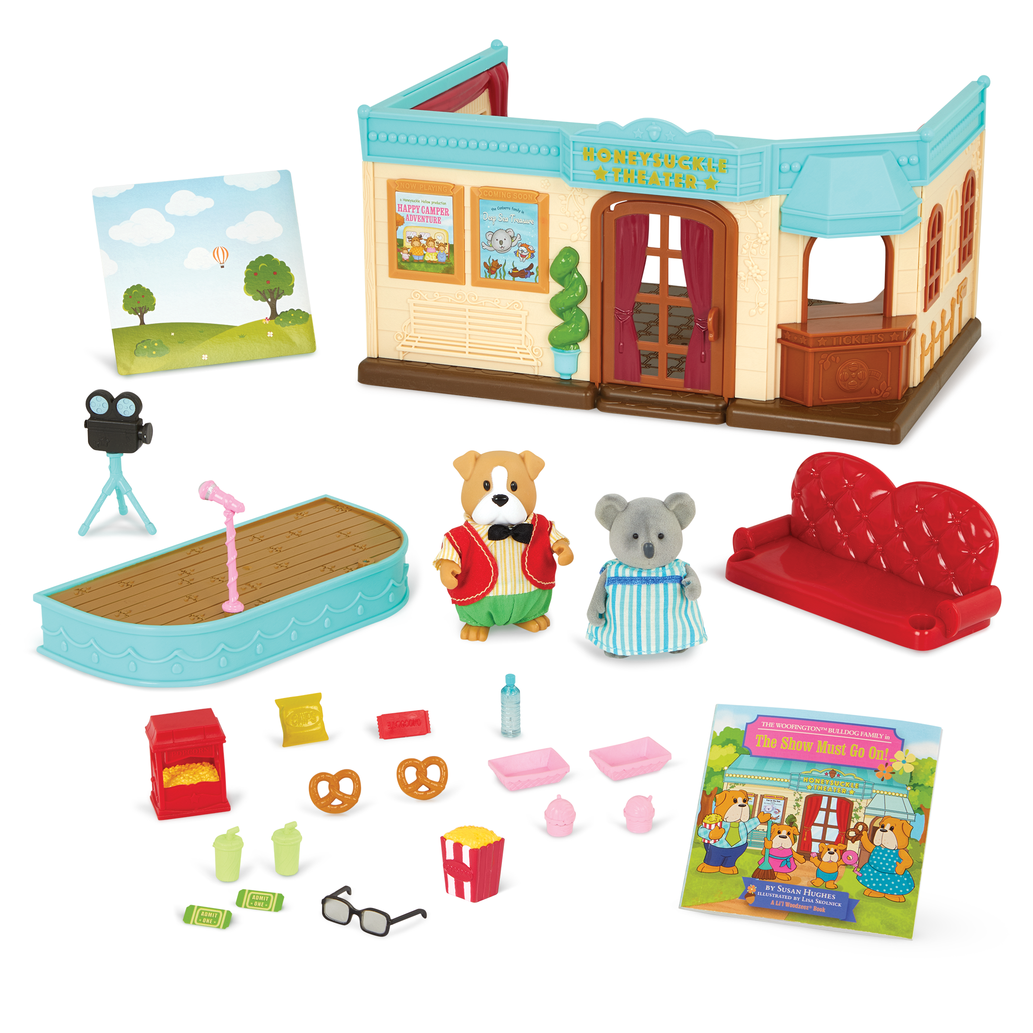 Woodzeez Honeysuckle Theater Playset with Figurines