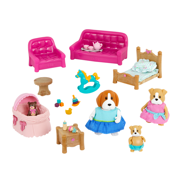 Deluxe Living Room & Nursery Set | Toy Furniture | Li'l Woodzeez
