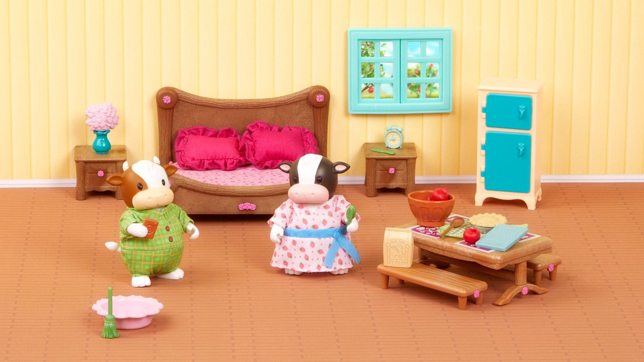 Deluxe Master Bedroom & Dining Set | Toy Furniture Playset | Li'l