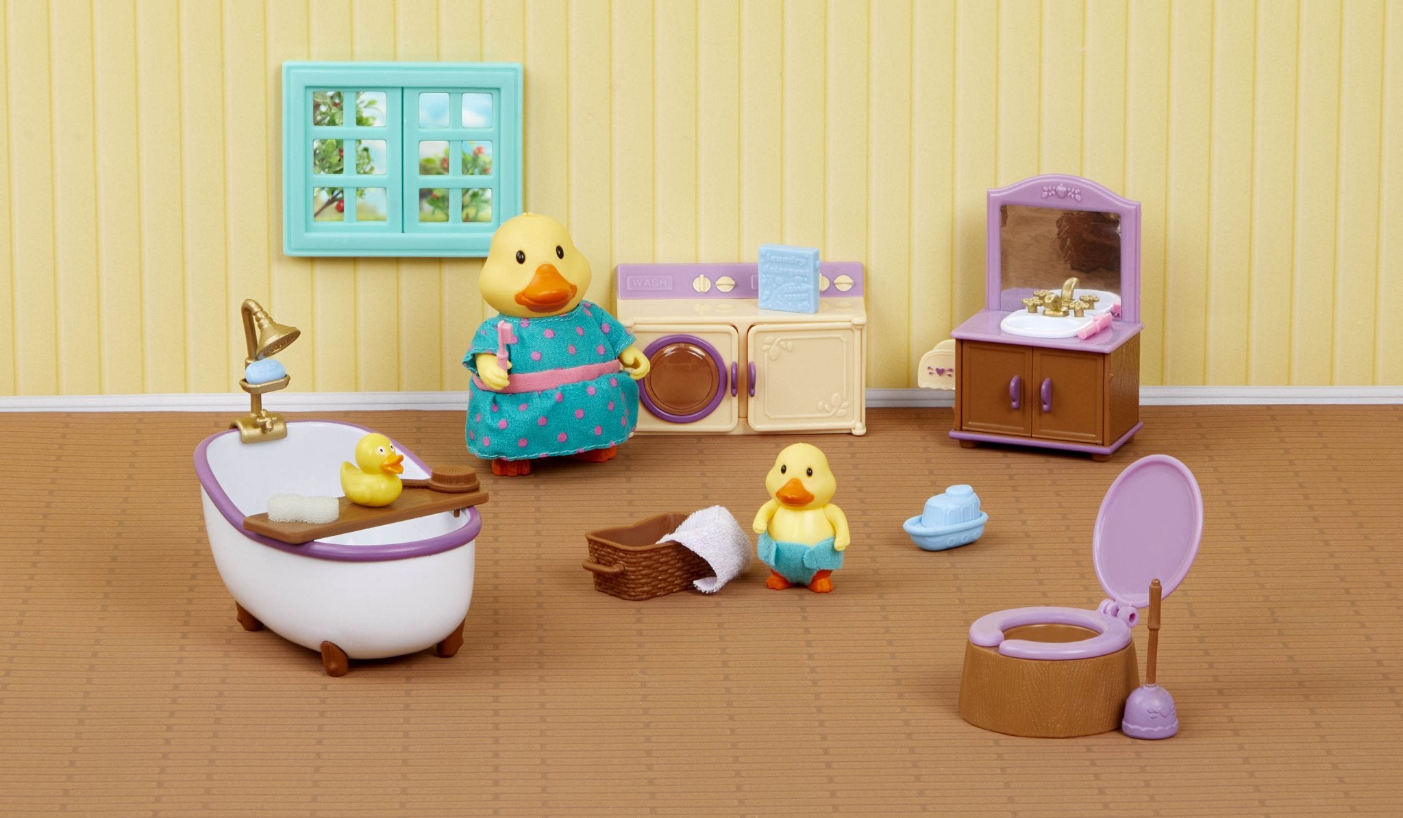 Deluxe Bathroom & Laundry Set | Toy Furniture Set | Li'l Woodzeez Deluxe Bathroom & Laundry Set | Toy Furniture Set | Li'l Woodzeez