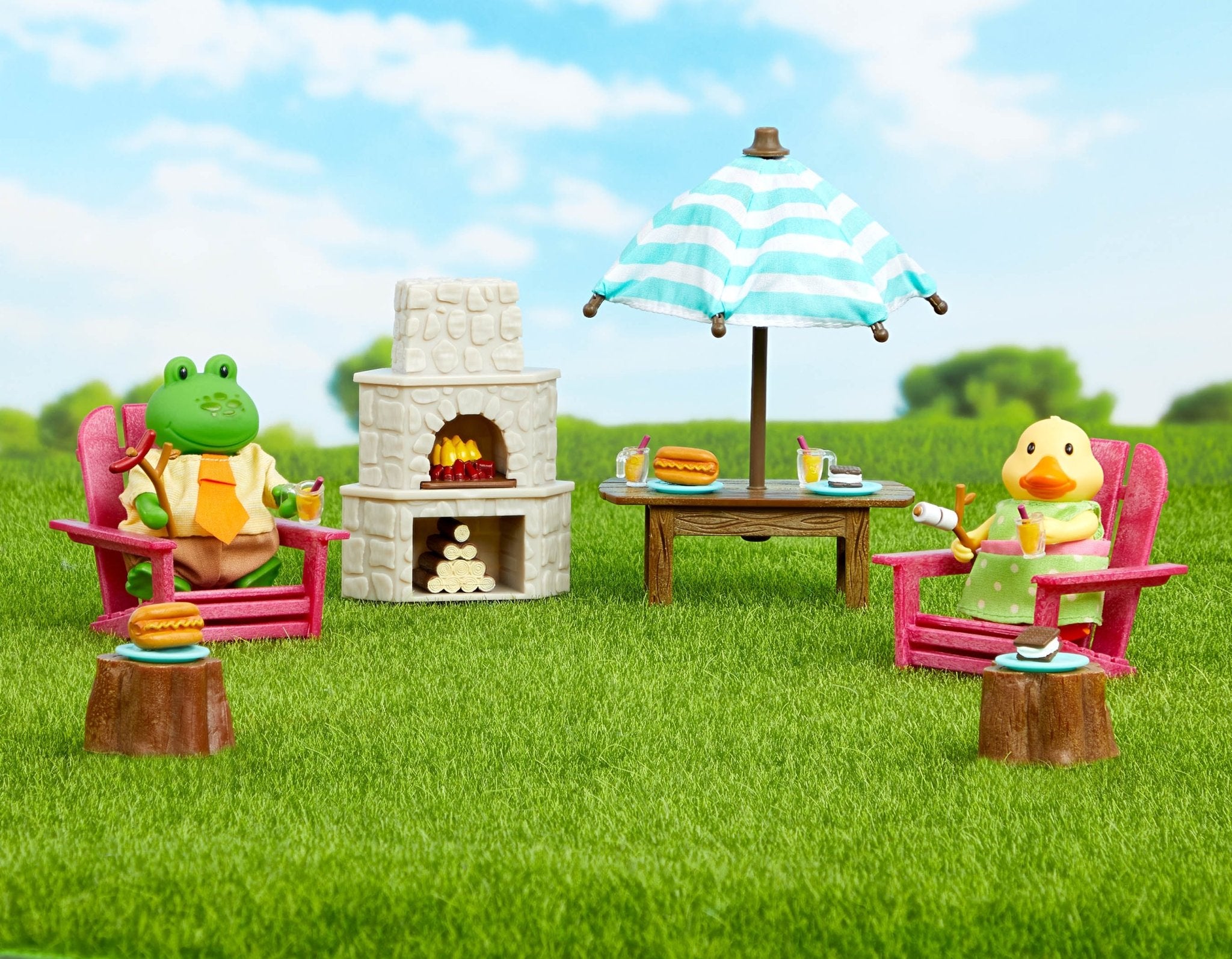 Outdoor Patio Set | Deluxe Toy Furniture Bundle | Li'l Woodzeez