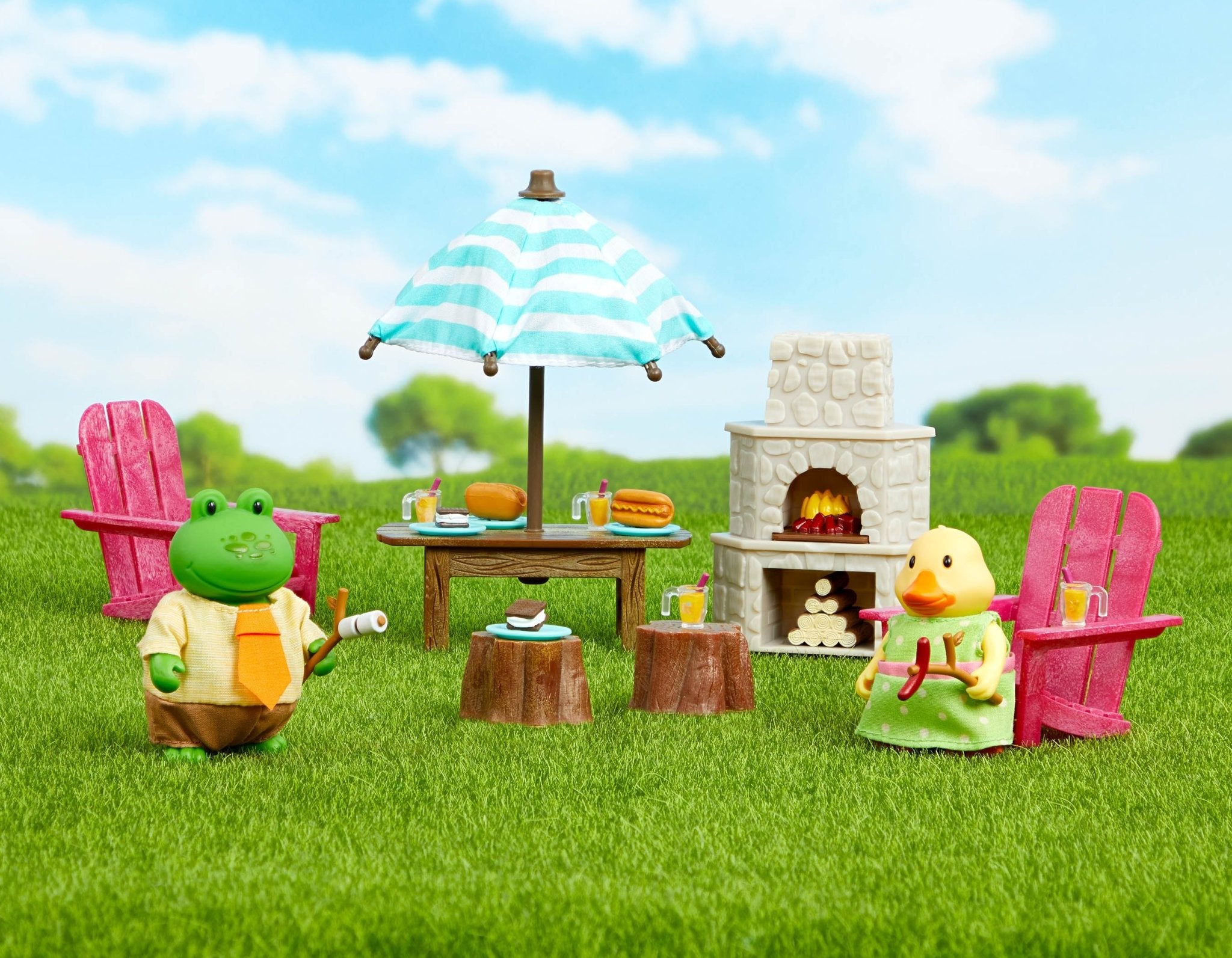 Outdoor Patio Set | Deluxe Toy Furniture Bundle | Li'l Woodzeez