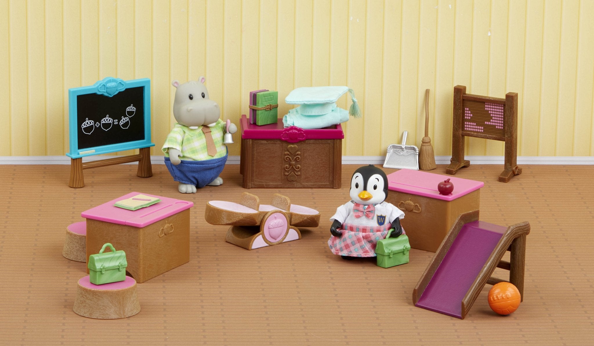 Classroom & Playground Set | Deluxe School Set with Figurines | Li